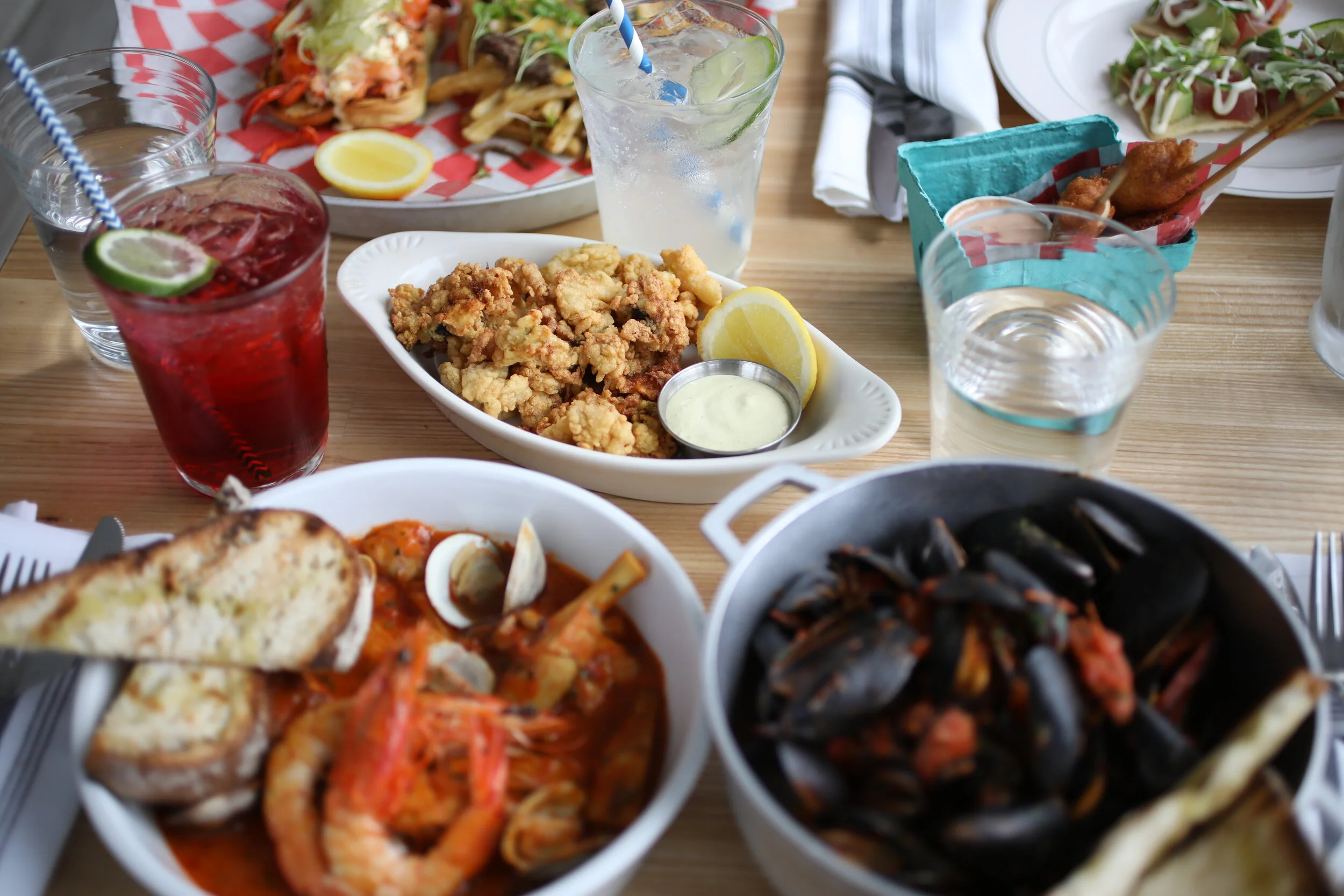 Parker's Garage seafood spread