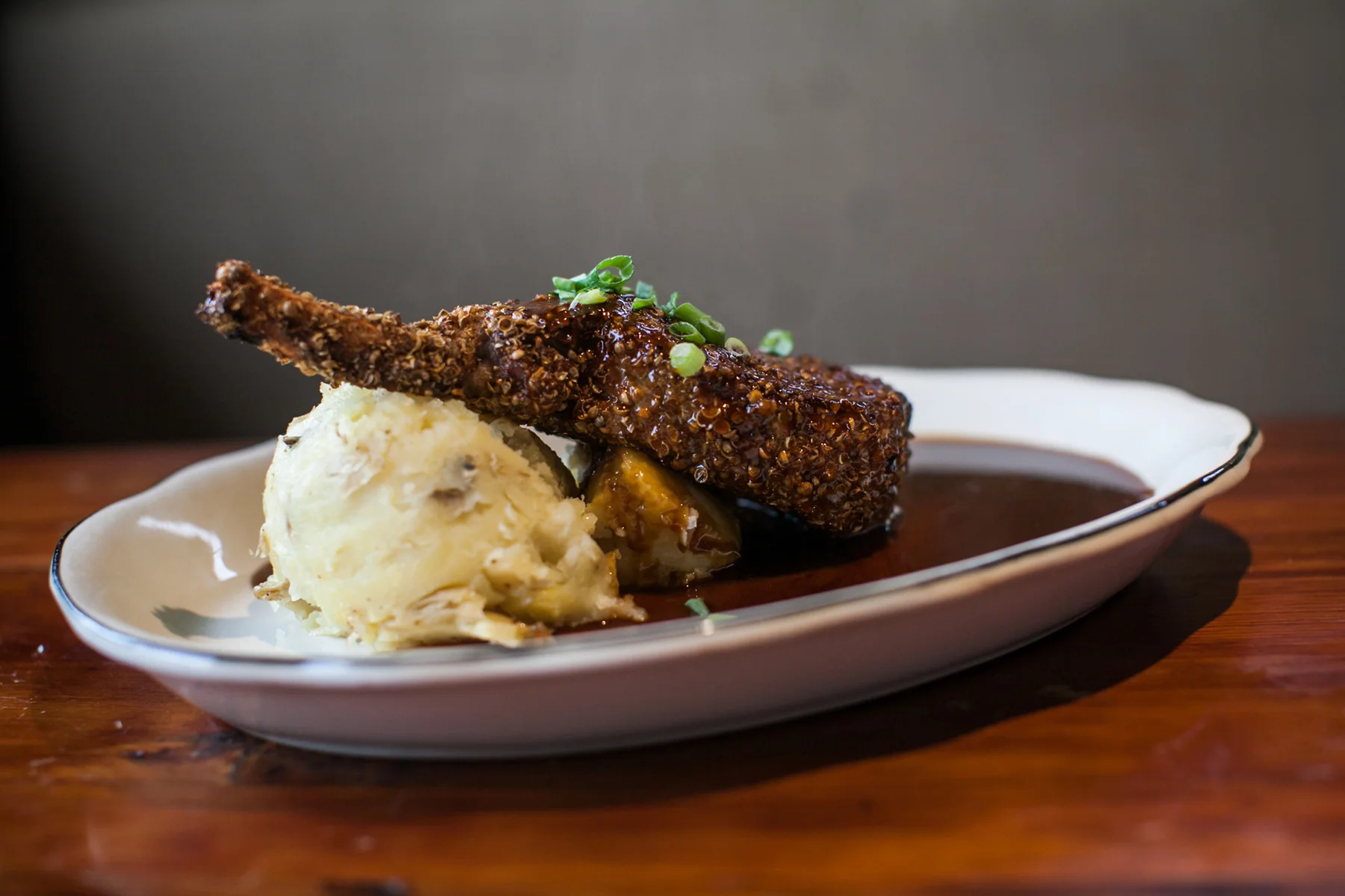Wood-fired pork chop