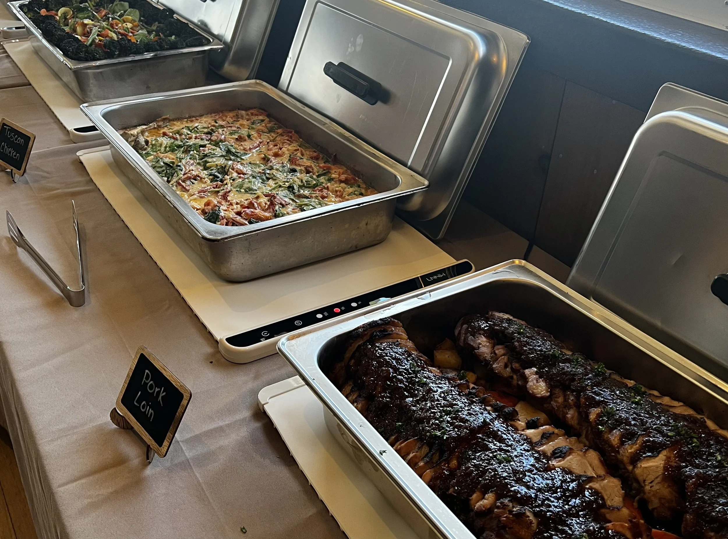 Catering spread by Old Causeway